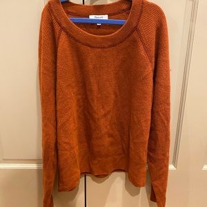 Madewell 100% cashmere rust sweater